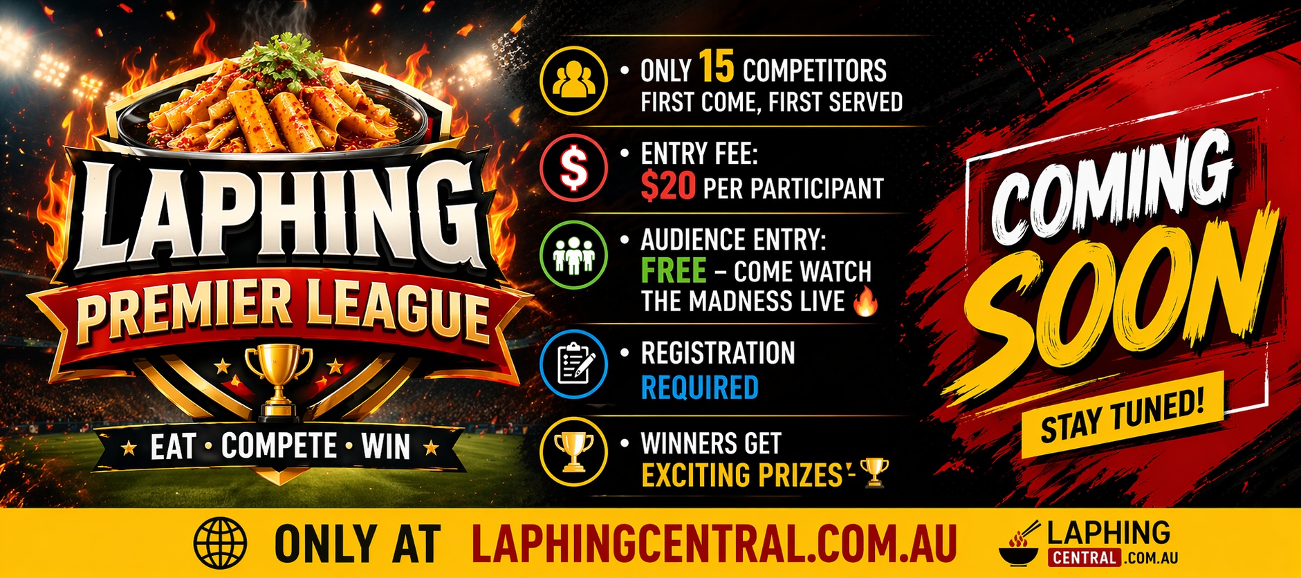 Laphing Showdown event poster